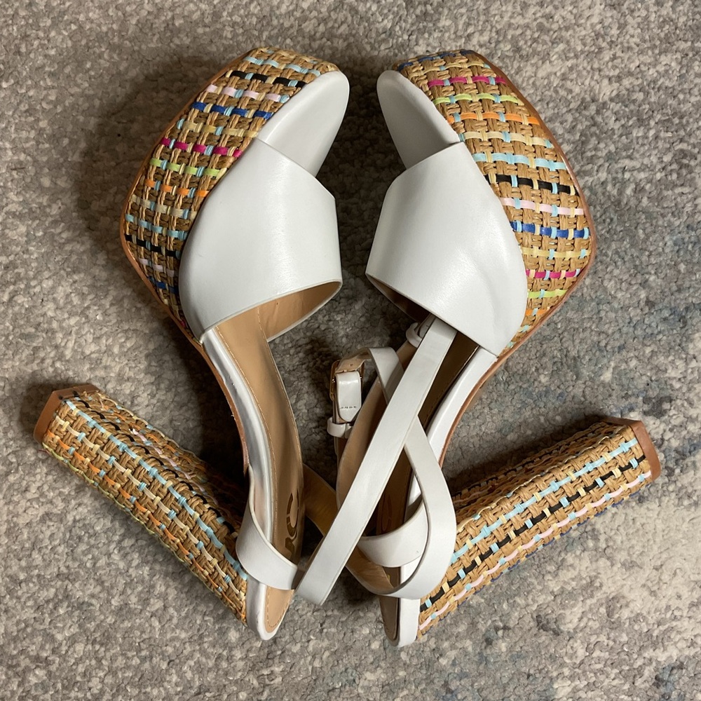 Weslyn Rainbow Raffia Platform Sandals - Size 7 (NWOB) - Picture 8 of 12